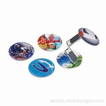 USB Flash Drive with Logo and Automatic System Detection, Suitable for Mac/PCs